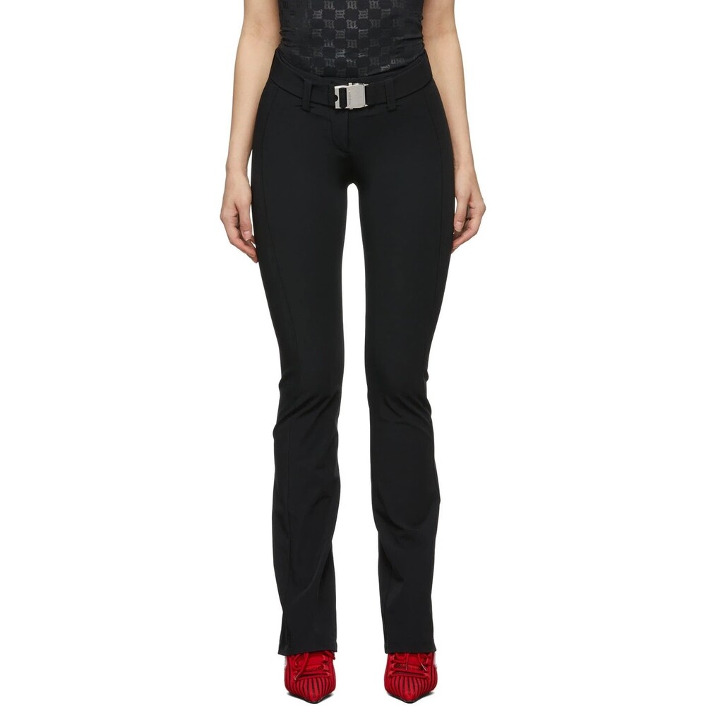 MISBHV Lara Trousers Size XS Womens Black Logo Belted Pants $360